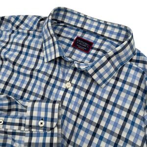 UNTUCKit Mens‎ XXL Mezzaco Blue Plaid Long Sleeve Button Down Shirt